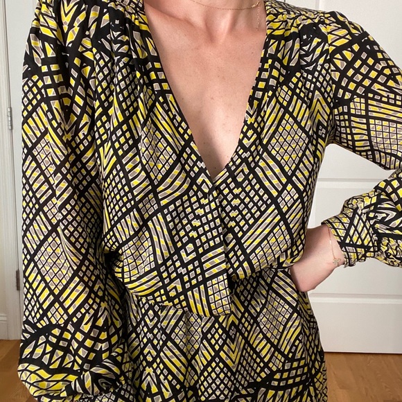 Parker graphic open back above the knee dress S - Picture 4 of 8